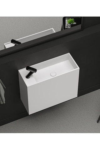 Akrilik-Corian Solid Banyo Dolabı (479187600) Beyaz