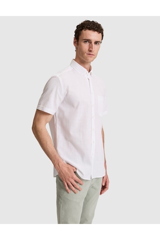 Pierre Cardin Erkek Beyaz Gömlek Kısa Kollu 50325364-vr013