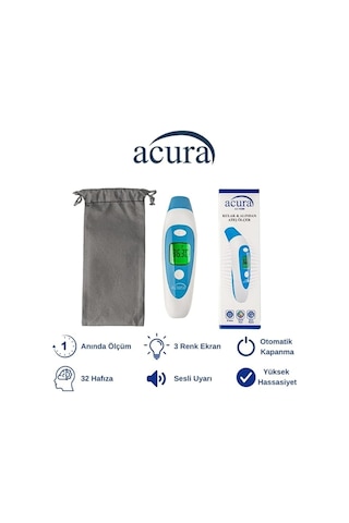 Ac-9280 Kulaktan & Alından Ateş Ölçer, Beyaz Mavi