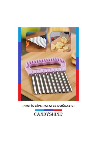 Pratik Cips Patates Sebze Dilimleyici Doğrayıcı Çok Renkli