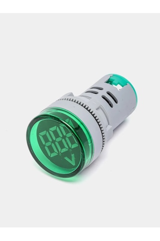 Xkoren 22 Mm 24-550v Led'li Yeşil Voltmetre 10 Adet