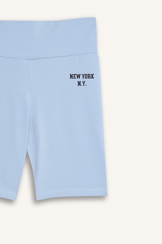 Defacto Kız Çocuk Baskılı Biker Tayt B0843a825hsbe734 Mavi