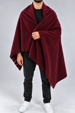 Parshey Polar Şal 70x170 Cm Unisex Sıcak Tutan Yumuşak Kenar Püsküllü Bordo