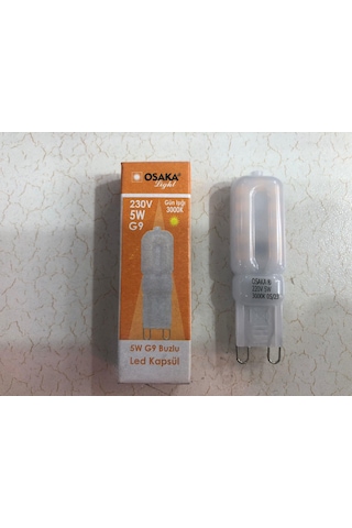 5 Adet Osaka 5w 40w 380 Lümen G9 Buzlu Led Lamba 3000 Kelvin Sa