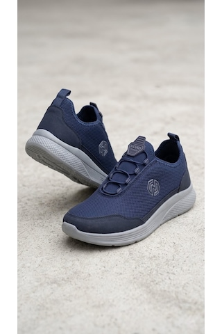 Stil Shoes Erkek Spor Ayakkabı Ortopedik Hafif Rahat Şık Esnek Kullanışlı Fileli Spor Lacivert