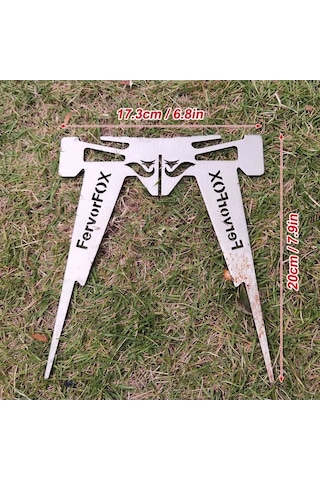 Pazly Ve Tencere Standı Portatif Paslanmaz Ocağı Katlanır Kamp Izgara Geeroyoo Desteği Çelik 17.3x20cm - Wk