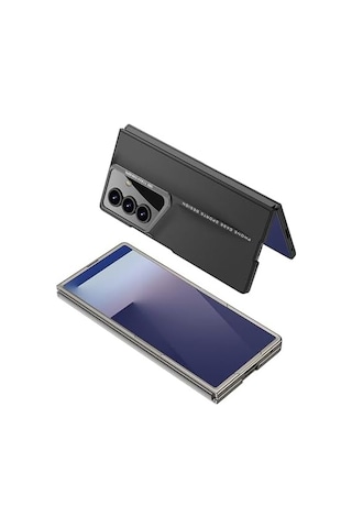 Senon Galaxy Uyumlu Z Fold 7 Kılıf Ultra İnce Kamera Korumalı Sert Rubber Zore Procase Kapak Siyah
