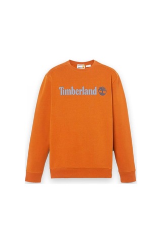 Timberland Tb0a5ujy Linear Logo Crew Neck Sweat Turuncu Erkek Sweatshirt