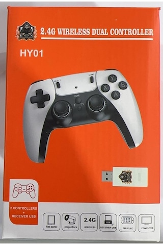 Hy01 2.4g Game Stick Wireless Dual Controller Kablosuz Usb Oyun Kolu 2 Adet 64gb Tf Kartı Oyun Yüklü