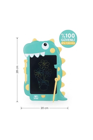 Dinazor Lcd Dijital 8.5 İnç Gelişime Yardımcı Kilitlenebilir Kolay Yazma Oyuncak Çizim Tableti