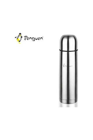 Penguen 1100 Çift Katlı Kapaklı Çelik Termos 1 Litre Inox