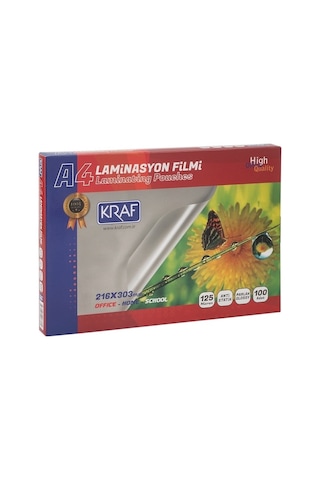 A4 Laminasyon-Pres Kaplama Film 100 Lü 125 mic.