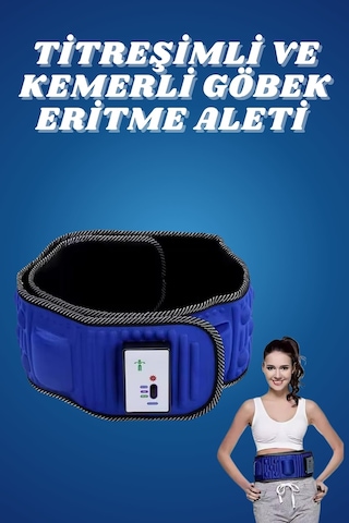 5 Motorlu Titreşimli Masaj Aleti Göbek Kemeri Selülit Cihazı Eritme Zayıflama Siyah