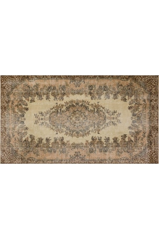 Özel Vintage Eskitme El Dokuma Göbekli Halı 165 X 280