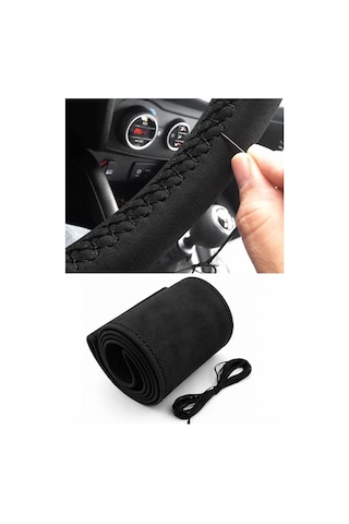 Renault Latitude Direksiyon Kılıfı Alcantara Süet Monza Black Serisi Siyah 2010-2015