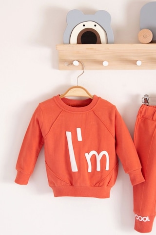 Babydonat I'm Cool Desenli Pamuklu 2'li Kız Bebek Takımı Nar Çicegi Nar Çiçeği