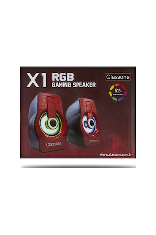 Classone X1 Red Gaming Hoparlör - Kırmızı