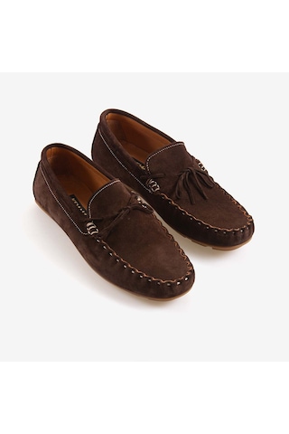 Kemal Tanca Erkek Kauçuk Tabanlı Süet Loafer A9407 Kahverengi
