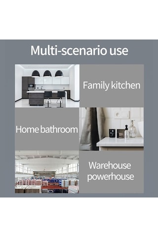 Novahub Akıllı Gaz Alarmı - Wifi Tuya Uyumlu, Lcd Ekranlı, Mutfak/banyo/depo İçin Doğalgaz Ve Lpg Dedektörü Siyah, Küçük Boyutlu Siyah