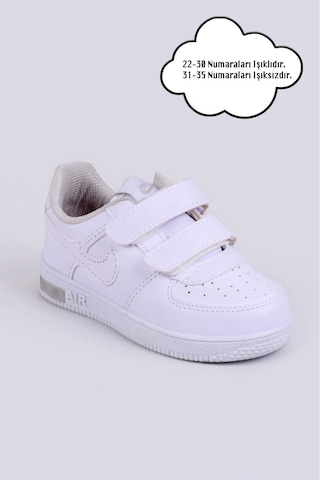 Nese Shoes Işıklı Çocuk Ortopedik Destekli Sneaker Beyaz