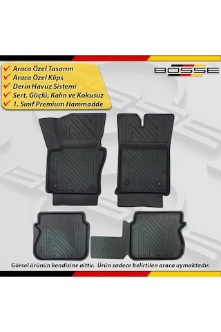 Vw Caddy Paspas Araca Özel 2011 - 2015 Arası İçin Derin Havuzlu Paspas Bosse North Serisi