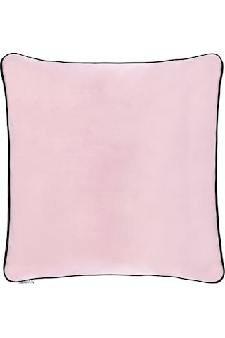 Biyeli Kırlent Yastık Kılıfı Açık Pembe 45x45