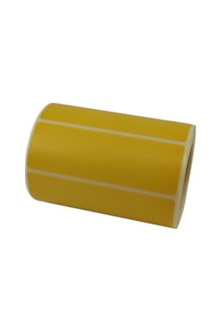 Sarı Zemin Baskılı Kuşe Etiket 100mm X 30mm Ruloda 500 Adet 40mm Kuka Çapında Barkod Yazıcı Etiketi Diğer