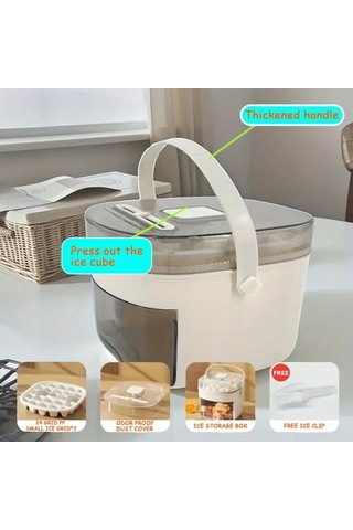 Fastbuy Challenger Taşınabilir Buz Makinesi, Alev Kırmızısı, Büyük Kapasiteli, Çift Katmanlı, Elektriksiz, Tasarım, Kullanış Kırmızı