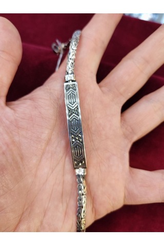 Modagümüşevi Margazit Taşlı Gümüş Erkek Kral Bileklik