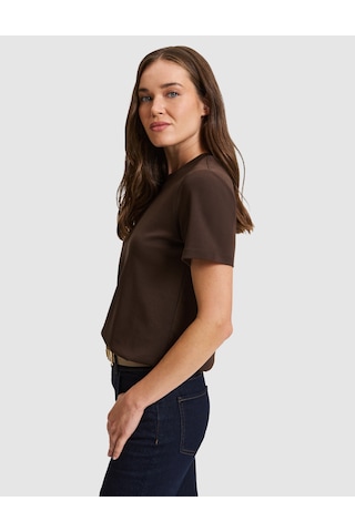 Pierre Cardin Kahverengi Regular Fit Basic Tişört 50331306 Vr029