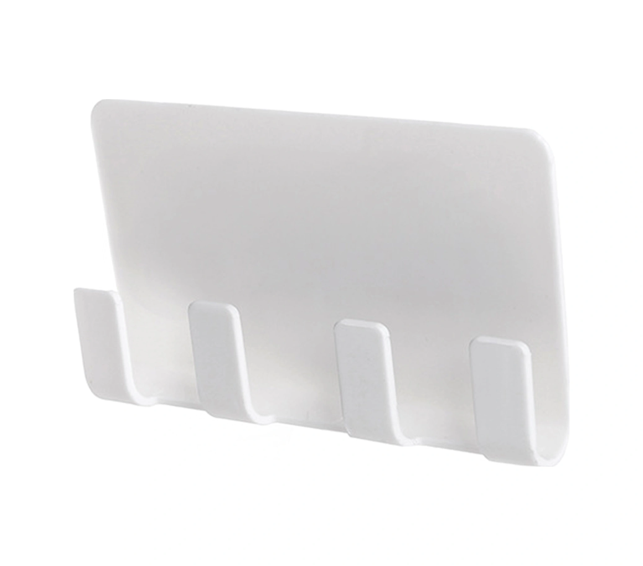 Geeksen Duvar Üstü Şarjlı Telefon Tutucu - Deliksiz Yapıştırmalı 4 Kanca Ahşap Organizer - Beyaz Abs Malzeme Ev Ofis Kullanıma Uygun