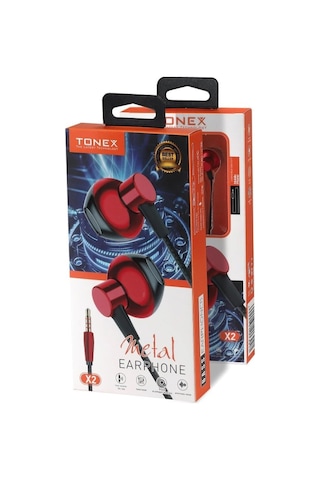 Tonex X2 Süper Bass Metal 3.5mm Kulaklık Süper Ses Kalitesi