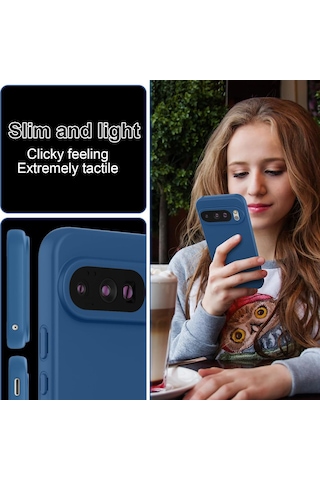 Caseonn Google Pixel 10 Pro Kılıf Kamera Korumalı Mikrofiber Astarlı Lansman Lacivert
