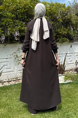 Rabia Şamlı Başak Pantolonlu Takım Kahve Normal