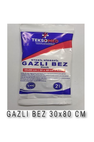 Teksomed 30x80 Steril Gazlı Bez 50 Adet