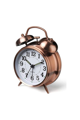 Orta Boy Nostaljik Metal Çalar Masa Saati