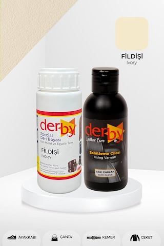 Derby Deri Mont Boyası ve Sabitleme Cilası 100 G Set