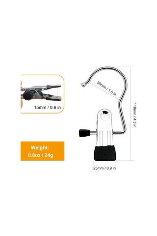 8'li Paket Metal Kaymaz Çamaşır Askısı Kelepçesi Ağır Hizmet Tipi Paslanmaz Çelik Taşınabilir Giysi Kurutma Askısı Diğer