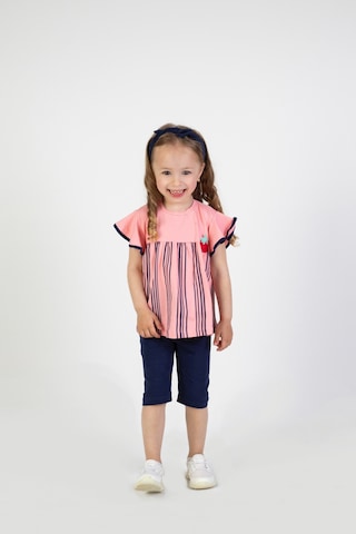 Harika Kids Kız Bebek Kaprili Kısa Kollu Karpuz Kol Bandanalı Yazlık Basic Alt-üst Takım 6-24 Ay 001