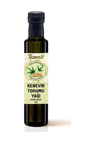 Tazemiz Soğuk Sıkım Kenevir Tohumu Yağı 250 ML Tazemiz Soğuk Sıkım Kenevir Tohumu Yağı 250 ML