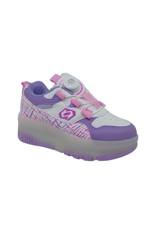 Zerhan 9625 Kız Çocuk Lila Işıklı Patenli Tekerlekli Sneaker Spor