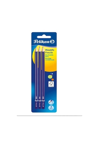 Pelikan Kurşun Kalem 3 Lü Blister Hb-b-2b P-807418 Çok Renkli