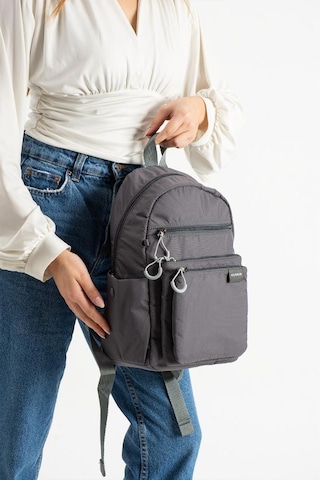 Baginn Kadın Sırt Çantası Ultra Hafif Paraşüt Kumaş Su İtici Kumaş Günlük Sırt Çantası 28 25 Cm Gri