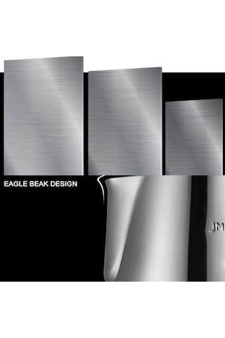 Xiyyadms Stainless Steel Kupa 600ml: Ölçü Skalı, Kanatlı Tasarım, Süt Köpürtme Ve Kahve Çiçeklendirme İçin Dayanıklı Malzeme Gümüş