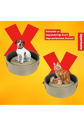 Xpermate Sünger Simit Küçük Irk Köpek Yatağı ve Kedi Yatağı 45 CM