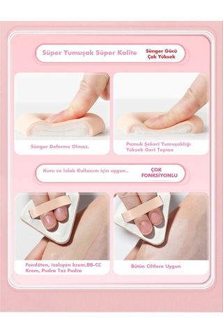 Melien Kuru ve Islak Yüz Burun Göz Makyaj Süngeri