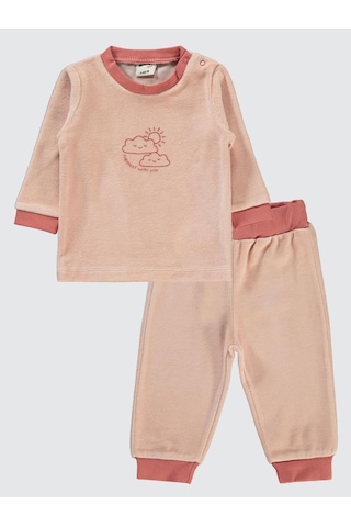 Civil Baby Bulut Baskılı 6-18 Ay Takım - Pudra