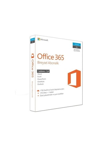 Microsoft Office 365 Bireysel Lisans (1YIL)
