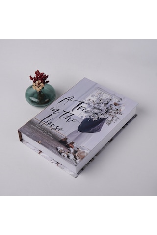 Bak Gel Al Kitap Görünümlü Dekoratif Kutu, Iskandinav Tarzı Gizli Saklama Kutusu Tree Hause