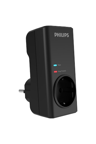 Philips CHP7010B/10 1140 Joule Tekli Akım Korumalı Priz Siyah